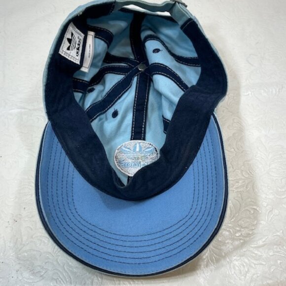 Adidas Washed Blue Cotton Adjustable Strapback Cap Hat - Picture 7 of 12